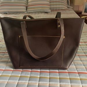 Portland Leather Goods Large Tote in Grizzly